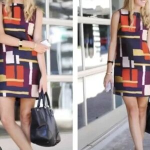 Alice + Olivia Womens Size 2 Multicolor Geometric Dress
